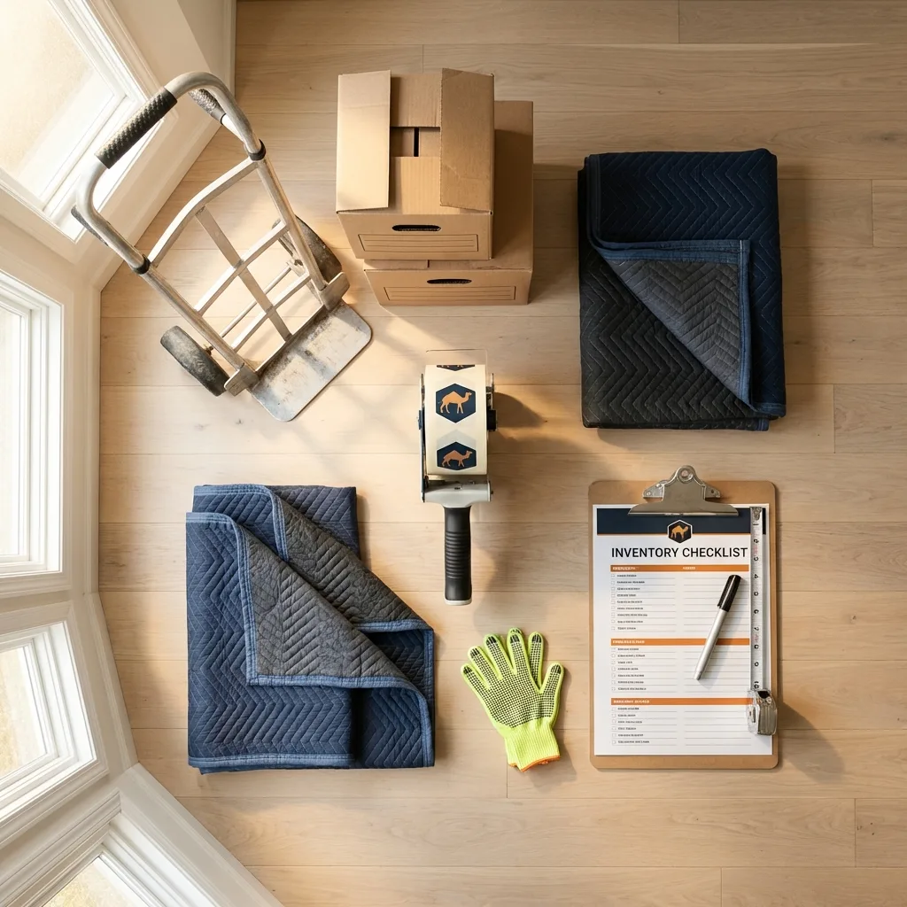 Professional moving supplies and packing materials layout for Bethel Island residential relocations