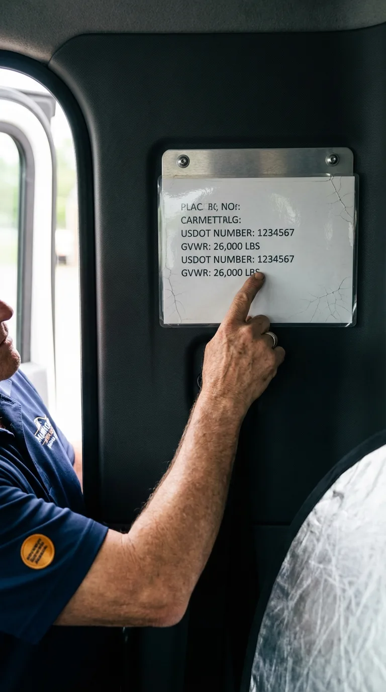 USDOT licensing placard verification in Bethel Island